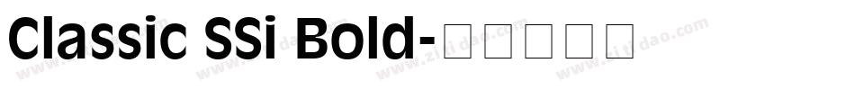 Classic SSi Bold字体转换